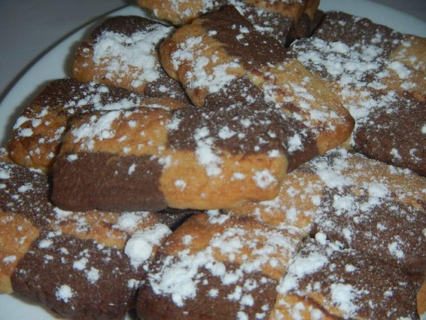 Французьке печиво Шаблі — смачне двокольорове пісочне печиво