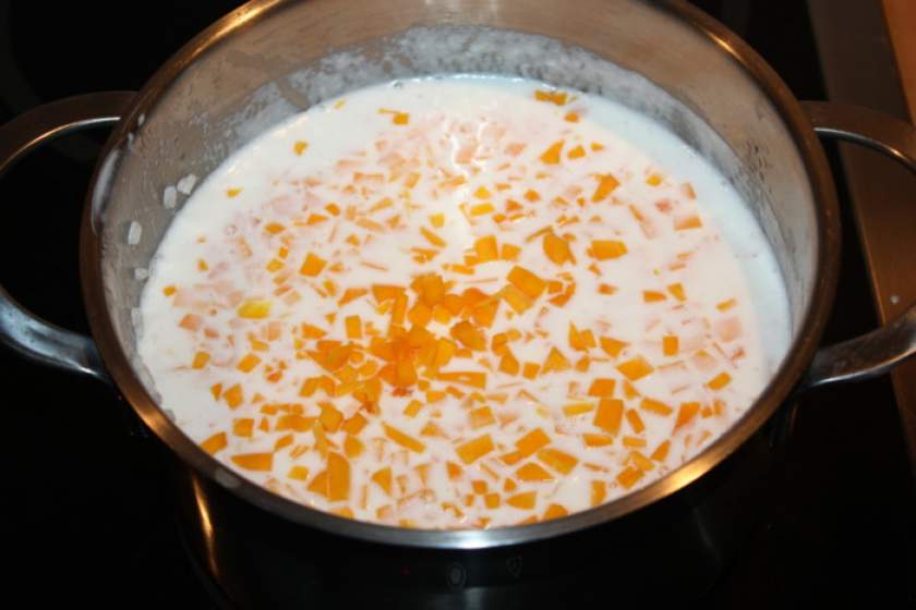 Рисова каша з гарбузом на молоці